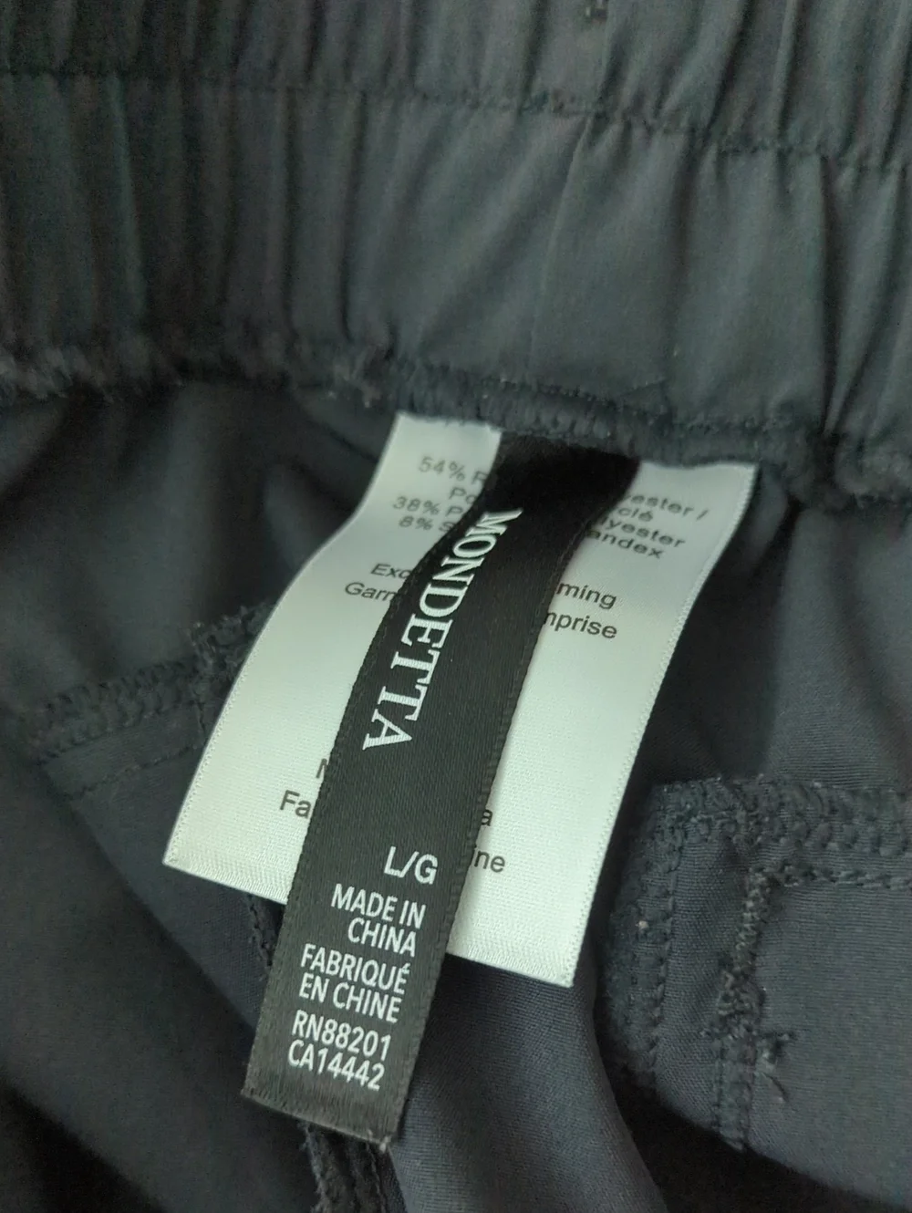 NWT! ~MONDETTA~ FABULOUS BLACK WIDE LEG PANTS-L - Picture 12 of 13